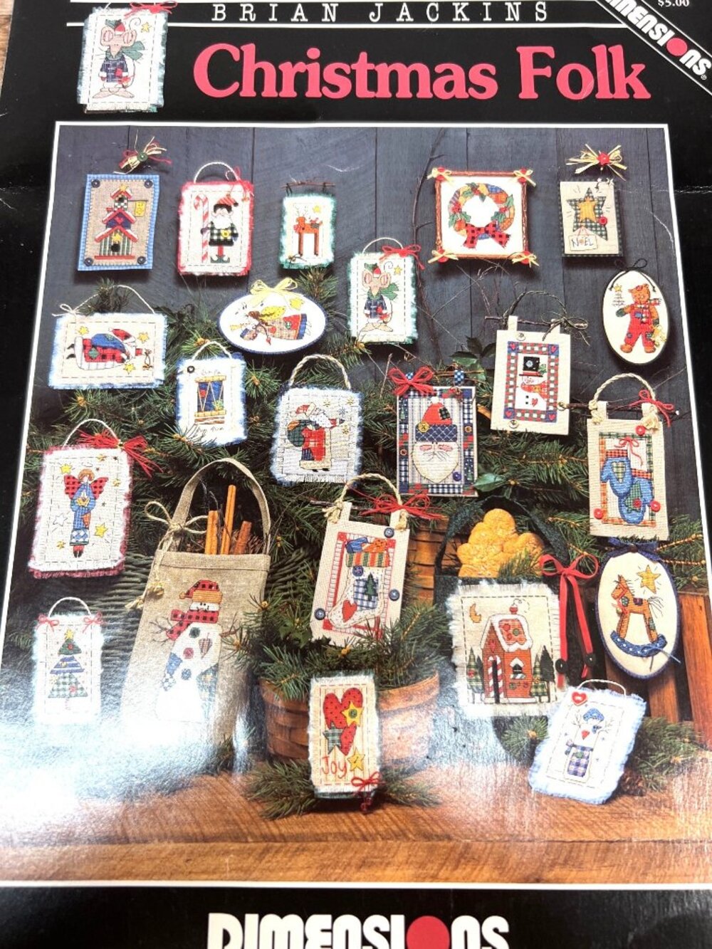 Brian Jackins Dimensions Christmas Folk Cross-Stitch Pattern Booklet Holiday